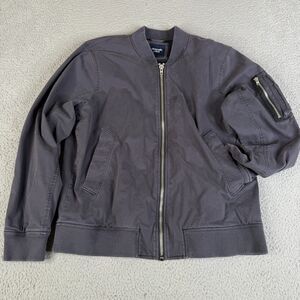 VTG ABERCROMBIE FITCH Jacket Men XL Blue Full Zip Military Surplus Bomber Flight